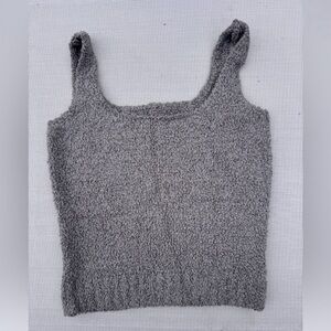 SKIMS Gray Textured Tank Top S/M